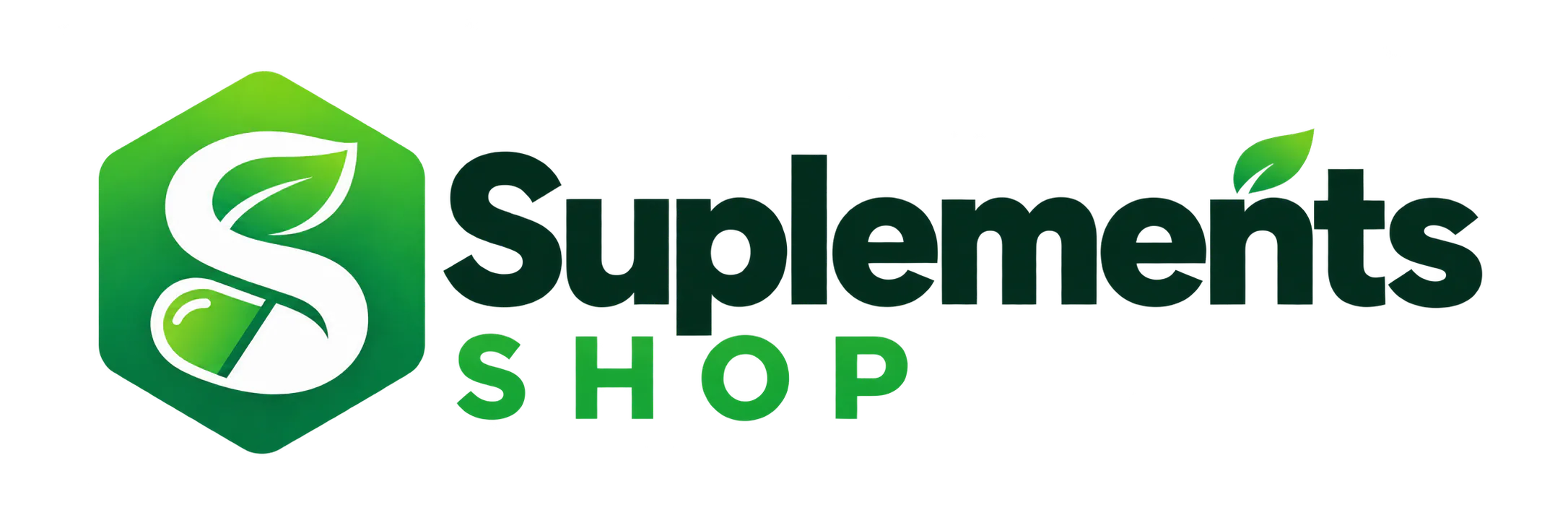 Logotipo horizontal de Supplement Shop